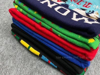 Nón Noel vải len có Led chớp nháy [Co giãn - Nhiều kiểu] NON-X-11